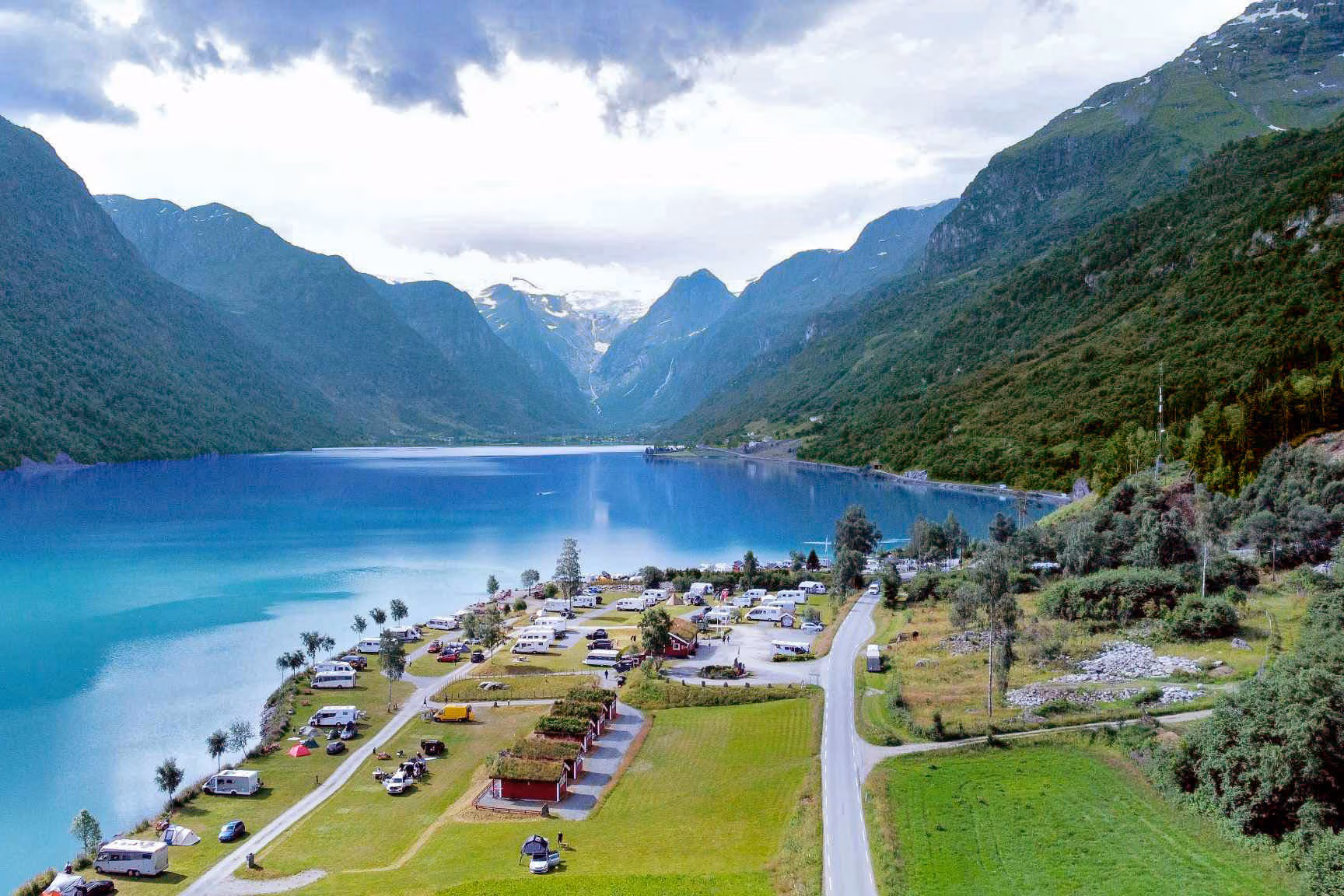 Gryta Camping ved Oldevatnet.