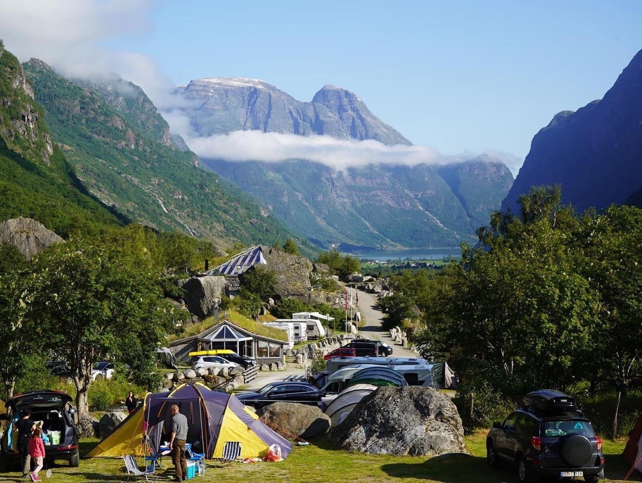 Melkevoll Bretun camping from above